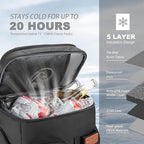 BAGPARKK Insulated Cooler Backpack,33/45 Cans Multifunctional Double Deck Leakproof Cooler Bag with Sternum Strap,Large Capacity Lightweight Travel Camping Beach Backpack