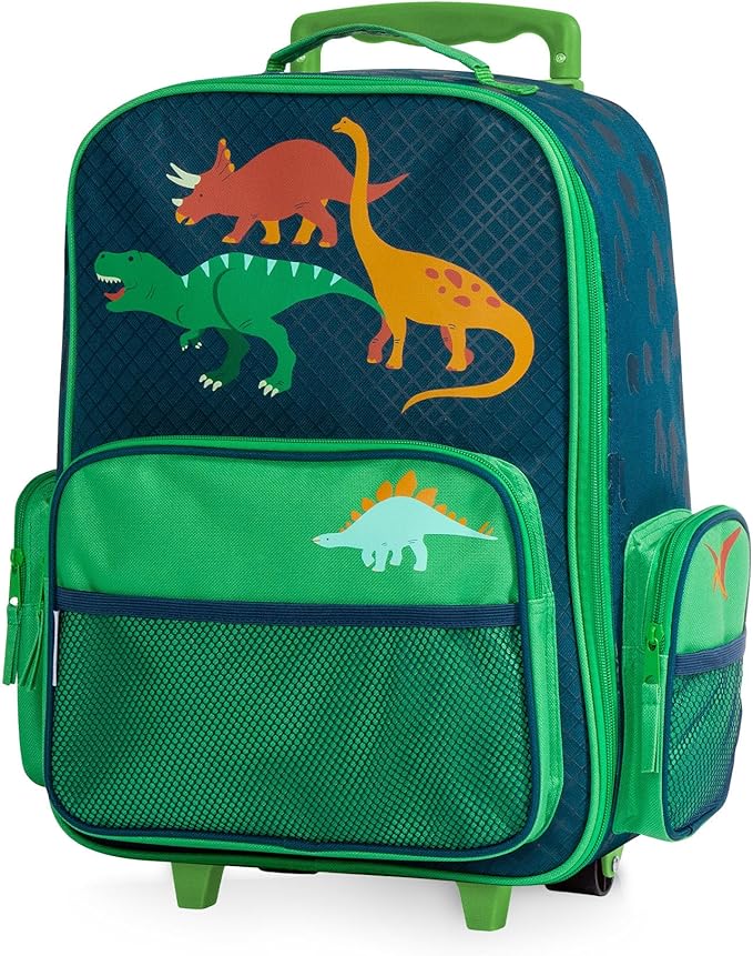 Stephen Joseph Kids Classic Rolling Luggage, Kids Luggage, Toddler Rolling Travel Carry On, Kids Suitcase with wheels,