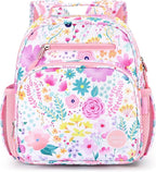 mibasies Toddler Backpack for Girls 2-4: Preschool Kindergarten Backpack - Cute Kids Backpacks for Girls - Flower Pink
