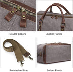 S-ZONE Duffle Bag for Travel Canvas Duffel Bag Carry on Weekender Bag for Men