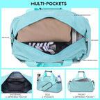 14 inch Small Gym Bag for Women & Men, Mini Duffel Bag for Travel Sports Lightweight Carry On Bag (Light Green)
