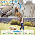 BWOGUE Pet Dog Cat Seat Belts, Car Headrest Restraint Adjustable Safety Leads Vehicle Seatbelt Harness (1 Pack, Blue, Elastic)