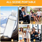 5 Pack 3.4 oz Travel Bottles for Toiletries, TSA Approved Leak Proof Refillable Travel Size Containers, Clear Plastic Shampoo Bottles for Lotion Conditioner