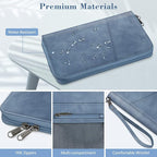 Fintie Family Passport Holder Wallet, RFID Blocking Travel Document Organizer Clutch Bag Credit Cards Case Cover for Women Men