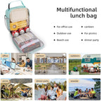 Lovoeo Lunch box Lunch bag for men women Insulated Lunchbox Lunch bags for Work Picnic Travel (baby blue)