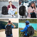 VECKUSON 18.4 Laptop Backpack for unisex, 60L Extra Large Gaming Laptops Back Bag,TSA Friendly Flight Approved and RFID Anti-Theft Pocket Heavy-duty Pack,21.3 * 15.7 * 11.8inch Grey