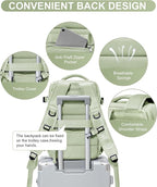 Travel Backpack Women,Carry On Backpack Flight Approved 18x14x8 inches Bag Spirit Airlines Personal ltem,College Sports Hiking Rucksack Waterproof Casual Daypack Laptop Blackpack Men, MintGreen