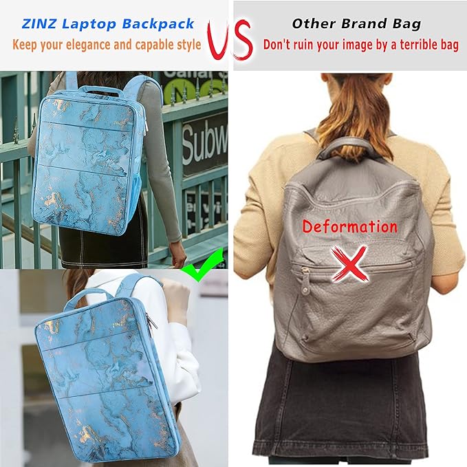 ZINZ Slim & Expandable Laptop Backpack 15 15.6 16 Inch Case, Water Resistant Travel Backpack Compatible with MacBook Pro/Neo 16" 15", Dell XPS 15 16 and Most 15" 15.6" 16" Notebooks，B01M01