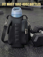 AUPET Magnetic Gym Bag for Men & Women, Small Gym Bag Organizer, Crossbody Magnets Gym Water Bottle Bag Holder Carrier Fits for 18-40oz Owala Yeti Hydro Flask, Workout Pouch for Phone, Keys & Wallet