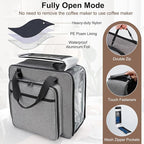 Anitor Portable Carrying Coffee Maker Travel Bag Match for Keurig K-Mini/K-Mini Plus/K-Express, Single Serve Coffee Machine Travel Bag with Padded Shoulder Straps Includes Multiple Storage Bags, Black