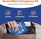 SuccorWare 90 Pieces First Aid Refill Kit - Wound Care Kit Includes Bandages for Home, Travel, Hiking - Portable Replacement Kit for First Aid Medical Supplies（1 Set）