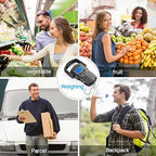 75Kg/165Lb Digital Luggage Scale for Travel, Fishing Weight Scale Unit with 1.5M Measuring Tape, Suitcase Weight Unit Can Switch Kg/Lb/Jin/Oz 4 Units, with Hook, Battery Included