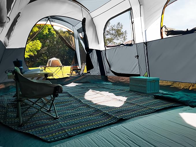 UNP Camping Tent 8 Person Waterproof Big Tunnel Tent with Screen Porch,Family Outdoor Large Tents for Camping 20' x 9' x 80in(H)
