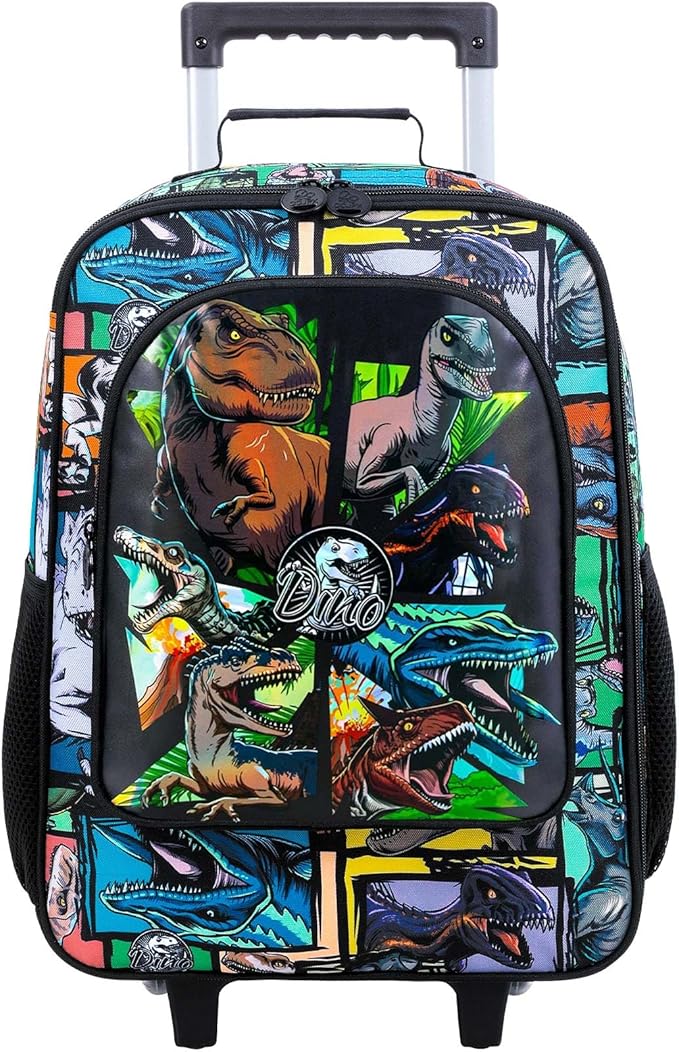 WZLVO Kids Luggage for Boys and Girls, Cute Dinosaur Unicorn Rolling Wheels Suitcase for Toddler Children
