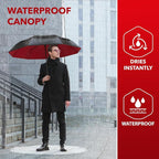 Repel Windproof Travel Umbrella - Compact & Withstands Winds up to 100MPH , Strongest Premium Auto Folding Umbrella for Rain and Sun - Durable, Light & Portable for Women & Men , Fits Backpack & Cars