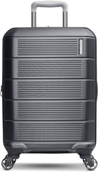 American Tourister Stratum 2.0 Expandable Hardside Luggage with Spinner Wheels, Charcoal, 3-Piece Set (20/24/28)