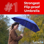 TUMELLA Inverted Windproof Umbrella, Large, Strong, Light, Portable, Automatic Reverse Folding Rain Umbrella, Durable Premium Grip, Fits Car & Backpack