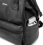 Kinmac Laptop Backpack for Women and Men, Large Capacity Travel Backpack for 15.6 inch Laptop Computer (Black PU)