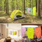 Compact Travel Clothesline Lightweight Camping Clothes Line, 24 Beads, 11.5 Feet