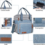 MIYCOO Lunch Bag & Lunch Box for Men Women, Double Deck Leakproof Insulated Soft Large Adult Camping Cooler bag for Work, Beach, Picnic, Travel (Blue, 15L)