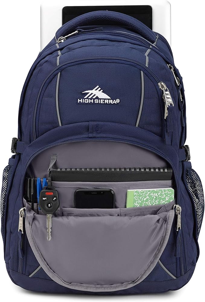 High Sierra Swerve Laptop Backpack, True Navy, One Size