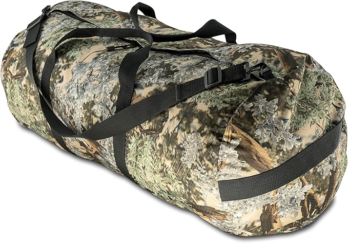 131L Expedition Duffel Bag, Heavy-Duty Gear Bag, 1050D Tuff Cloth, Diamond Ripstop, Reinforced Stitching - Camo (16" x 40")