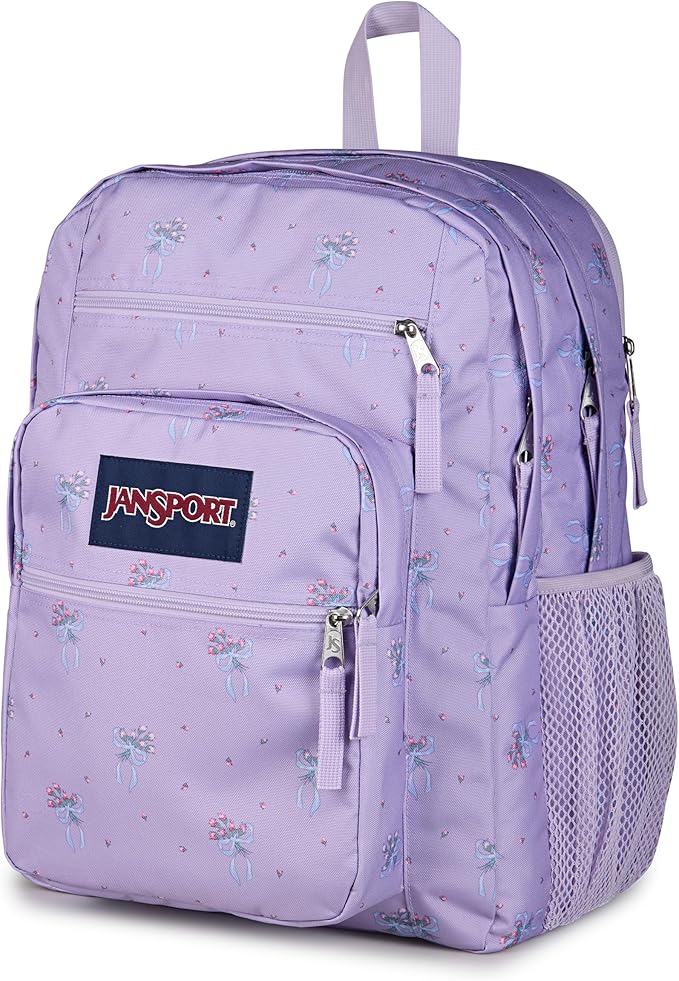 JanSport Laptop Backpack - Computer Bag with 2 Compartments, Ergonomic Shoulder Straps, 15” Laptop Sleeve, Haul Handle - Pastel Petals - Lilac