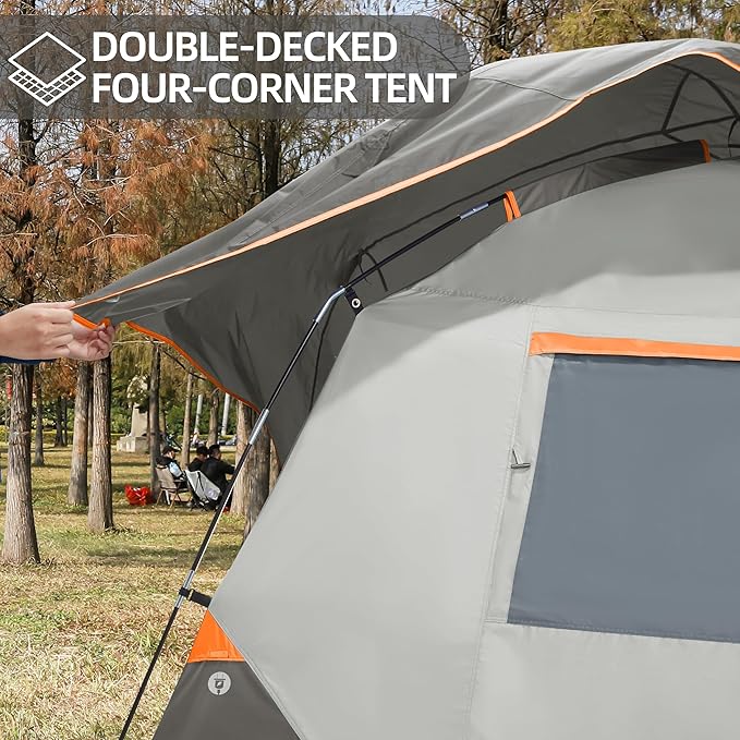 CAMEL CROWN Tents for Camping 4/8 Person Waterproof Tent Quick Setup Folding Outdoor Backpacking Tents Family Hiking