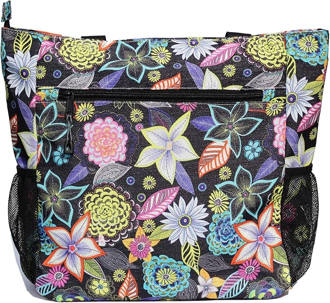 Original Floral Water Resistant Large Tote Bag Shoulder Bag for Gym Beach Travel Daily Bags Upgraded