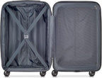 DELSEY PARIS Helium Aero Hardside Expandable Luggage with Spinner Wheels, Black, Carry-On Plus 21 Inch