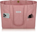 HOMESPON Large Canvas Tote Bag for Women Everything Bag with Pockets and Laptop Sleeve