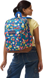 JanSport Cool Backpack with 15-inch Laptop Sleeve, Large Computer Bag Rucksack with 2 Compartments, Ergonomic Straps, Flower Market