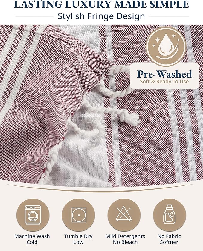 LANE LINEN Beach Towels 4 Pack - Beach Towels Oversized, Pre-Washed Extra Large Beach Towel, Quick Dry, No Sand Beach Towel, Pool Towels for Adults, 39"x71" - Wistful Mauve