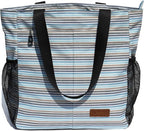 ESVAN Original Floral Tote Bag Large Shoulder Bag with Multi Pockets for Gym Travel Beach Daily Bags