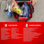 Cat & Dog First Aid Kit - Dog Emergency Kit, Health Supplies & Wound Care -with Thermometer, Bandages for Wounds - Essentials, Travel Bag (Medium)