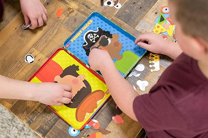 TS Shure by Bendon Create Funny Faces Magnetic Activity Tin with Illustrated Magnet Sheets and Playcard 50261