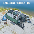 PORTAL 6/8/10 Person Family Camping Tent with Screen Room, Water Resistant Big Tunnel Tents with Rainfly, Large Family Tent for Camping, Outdoor, Patio