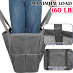 Fammart Mesh Beach Bag, Large Beach Tote with Zipper Pocket, Toys Pool Bag for Family Travel Vacation Cruise Essentials