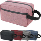 DSYSC Travel Toiletry Bag for Women Men, Small Makeup Bag, Water-Resistant Cosmetic Bag, Cosmetic Pouch, Traveling Dopp Kit, Travel Essentials Accessories (Pink)