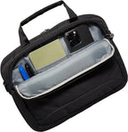 Amazon Basics 11.6 inch Laptop Bag with Shoulder Strap and Handle, Briefcase with Large Capacity Compartments for Tablets and Accessories, Black, 1-Pack