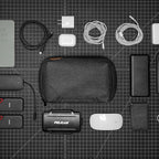 Peak Design Tech Pouch, Charcoal, Electronics Organizer for Travel or Everyday Carry, Origami-Style Storage, Cable Pass-Through, Weatherproof Recycled Nylon, Gear Carry Bag for Men and Women