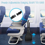 Foot Hammock for Aircraft Travel Car, with Storage Bag, Adjustable Portable Foldable Footrest Leg Rest, Removable Mat for Men and Women, Desktop Hammock Support for Travel, Cars and Home