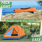 2 Person Outdoors Camping Tent with Rain Fly and Carrying Bag - Lightweight Outdoor Pop Up Tents for Camping Essentials, Music Festivals, Backpacking, Hiking, or Beach Shelter by Wakeman Outdoors