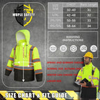 Hi Vis Safety Rain Jacket for Men Women Waterproof Breathable Rain Gears with Mesh Lining Black Bottom Lightweight Work Jacket (2XL/3XL)