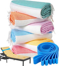 Genovega 6 Packs Turkish Beach Towel Pool Swim Towels Set Bulk Soft Extra Large Sand Free Quick Dry Thin Lightweight Travel Vacation Essentials Cruise Accessories Must Haves Sandless Oversized Dot