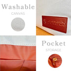 Designer Pickleball Bags for Women | Canvas & Vegan Leather Pickle Ball Tote Bag with Cover Pockets for 4 Paddles | 14"x12"x5.5" Small/Medium Tote Bag with Paddle Pocket & Fence Hook