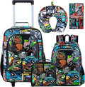 WZLVO Kids Luggage for Boys and Girls, Cute Dinosaur Unicorn Rolling Wheels Suitcase for Toddler Children