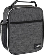 opux Premium Insulated Lunch Box, Soft School Lunch Bag for Kids Boys Girls, Leakproof Small Lunch Pail Men Women Work, Reusable Compact Cooler Tote Lunchbox for Office Adult, Charcoal