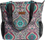 Original Floral Water Resistant Large Tote Bag Shoulder Bag for Gym Beach Travel Daily Bags Upgraded