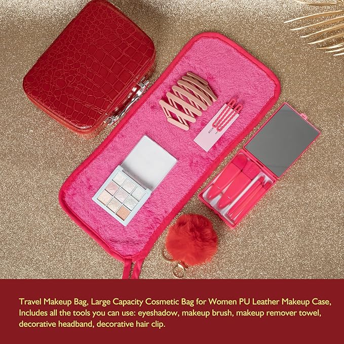 Mothers Day Gifts for Women Birthday Gifts for Women Teens Girls, Spa Gift Set Home Spa, 12 Pcs Rose Vanilla Bath Set, Self Care gifts Bag Makeup Cosmetic Bag, Spa Kit for Teenage Gift, Daughter Gift